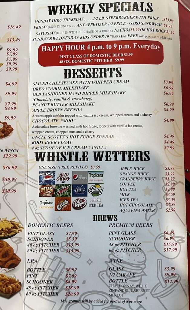 The Weevil Burger Restaurant menu 5