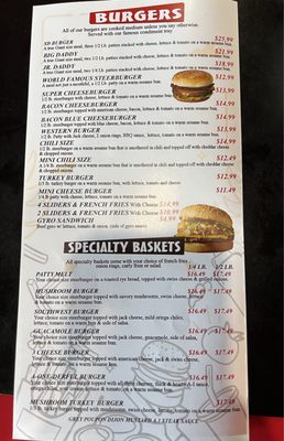 The Weevil Burger Restaurant menu 1